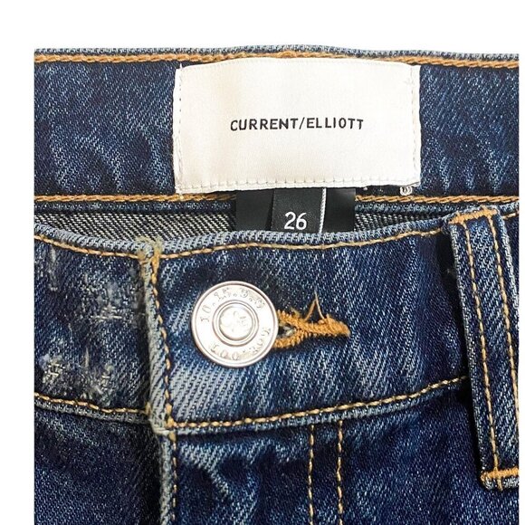 Current/Elliott The Repaired Fling Distressed Crop Jeans size 26, New with Tag - Picture 14 of 16